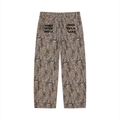 KURFLAMA | Unisex Vintage Wash Leopard Wide Leg Jeans