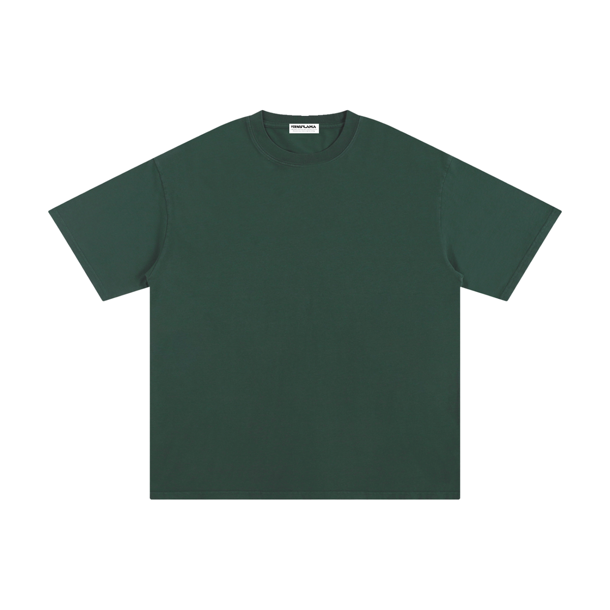 Front view of a plain forest green Unisex Pure Cotton T-Shirt.