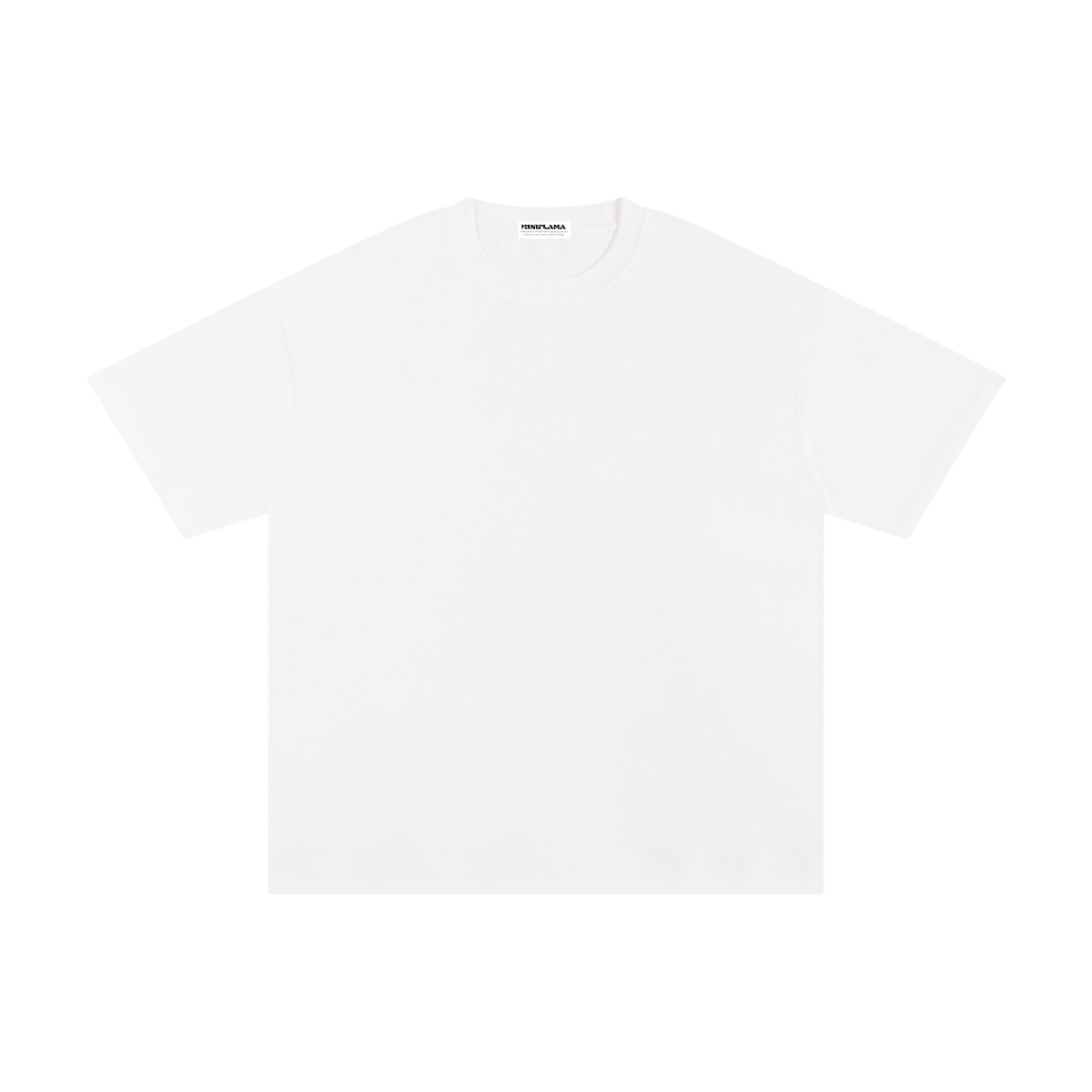 Front view of a plain white Unisex Pure Cotton T-Shirt.