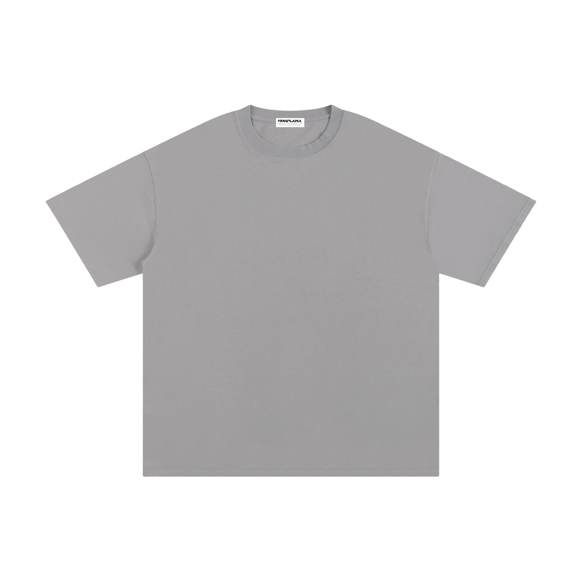 Front view of a plain gray Unisex Pure Cotton T-Shirt.