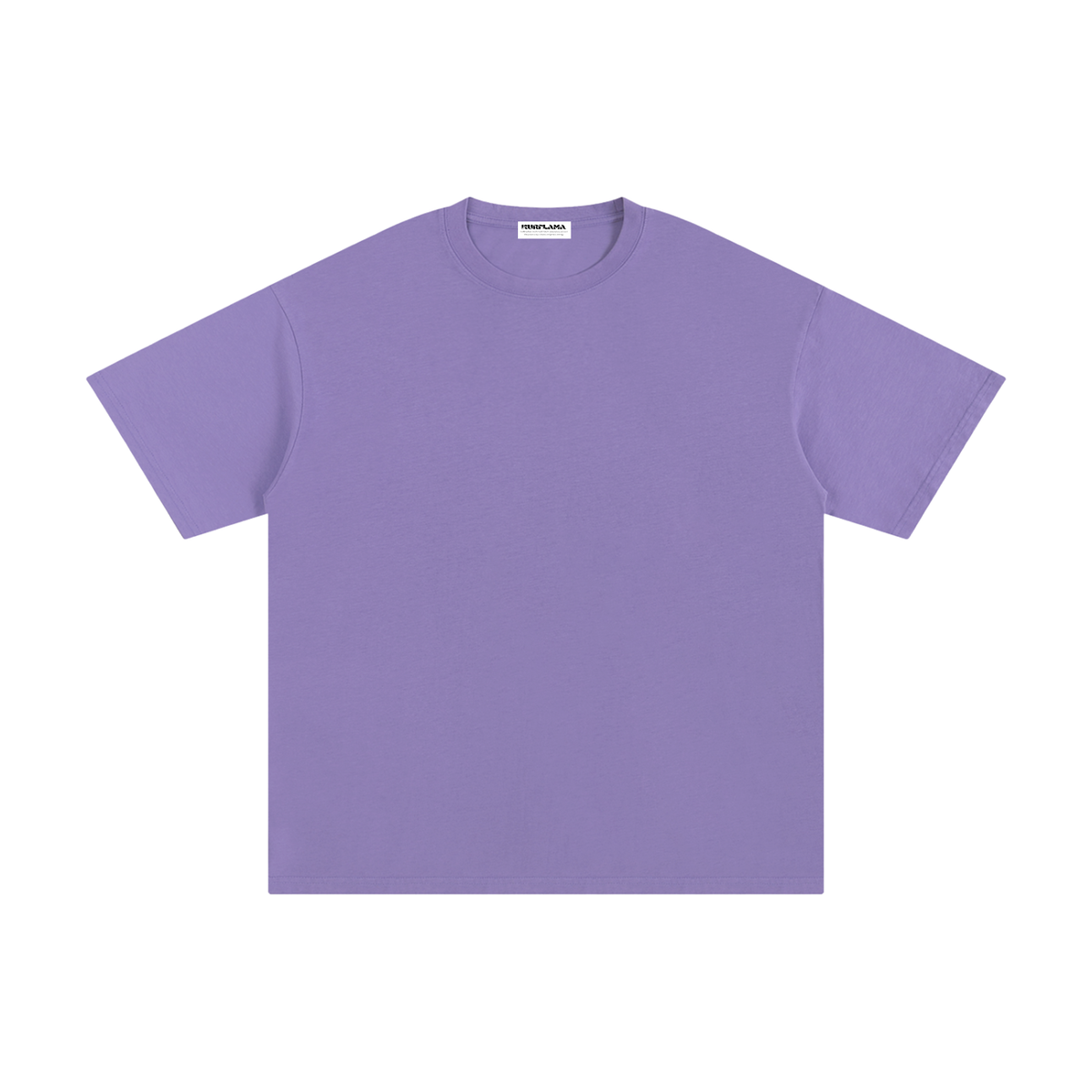Front view of a plain purple Unisex Pure Cotton T-Shirt.