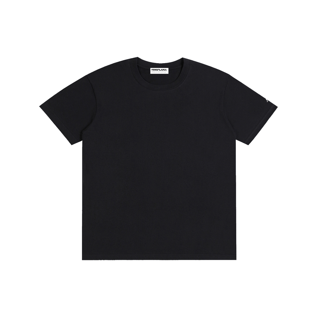 Black t-shirt on a white background