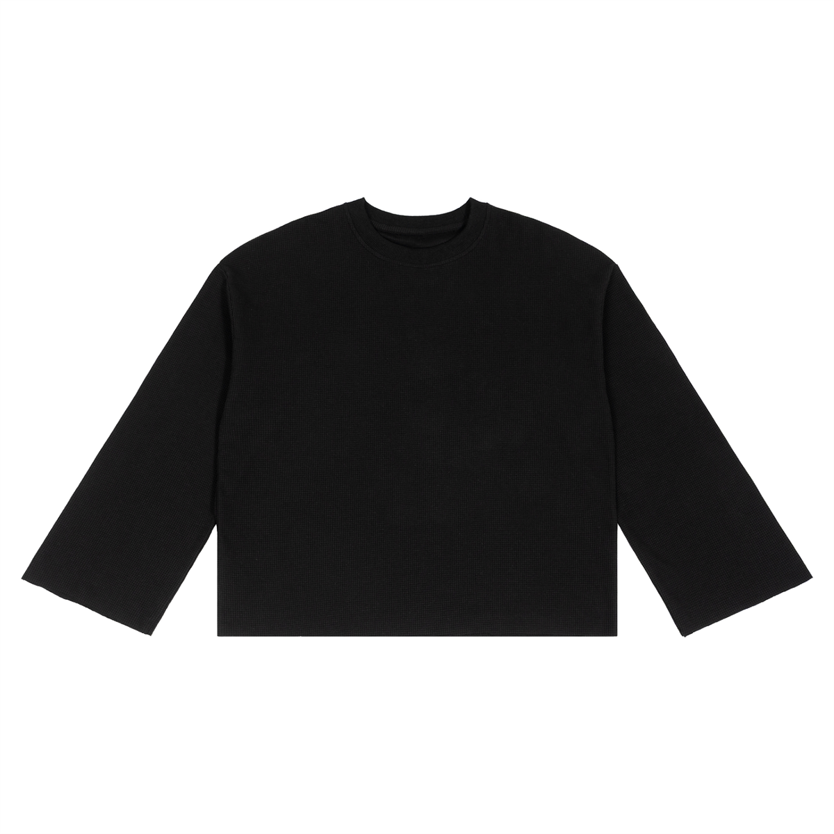 Black long-sleeve shirt on a white background