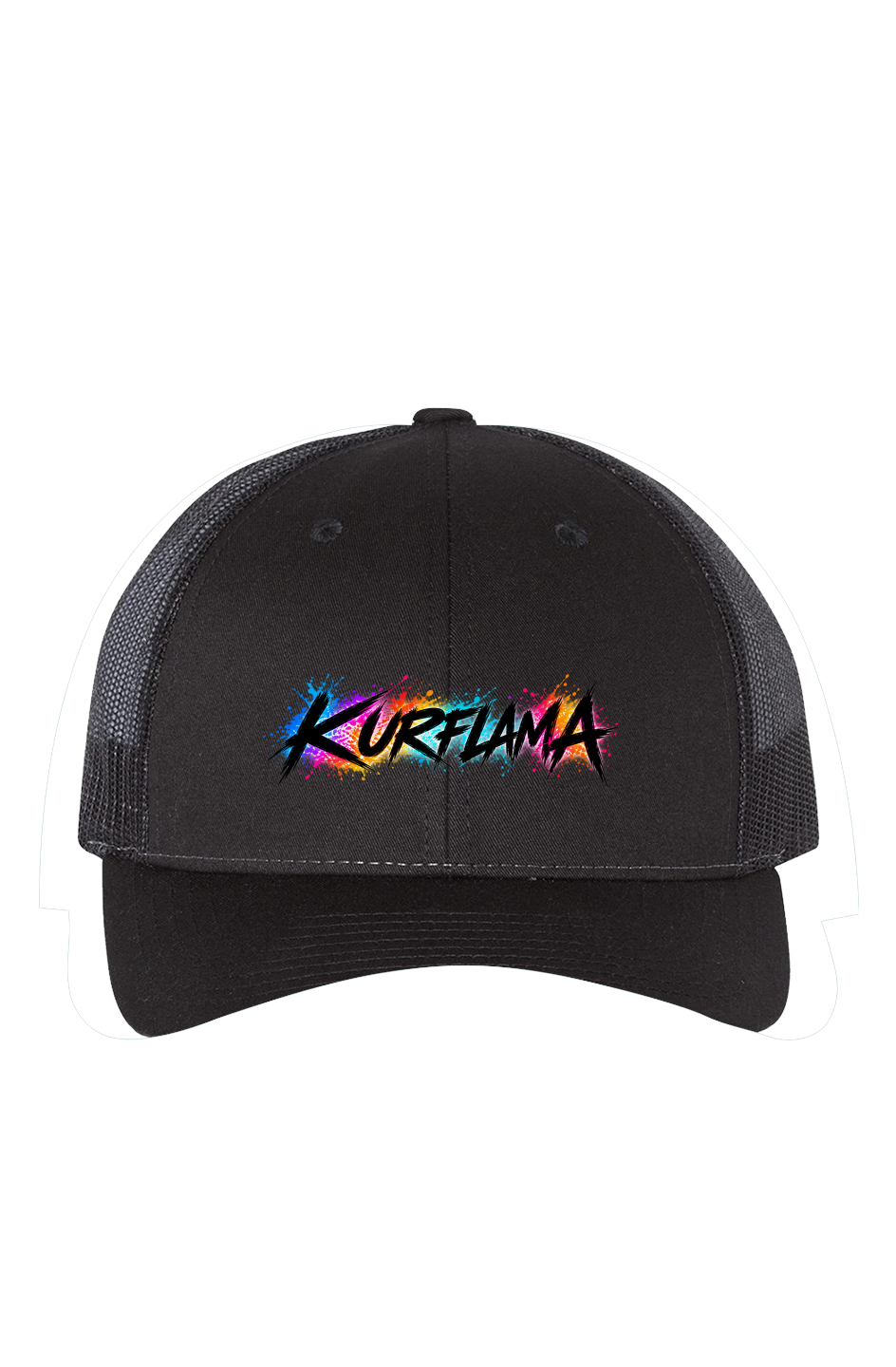Kurflama Paint Splatter Logo Low Pro Trucker Cap