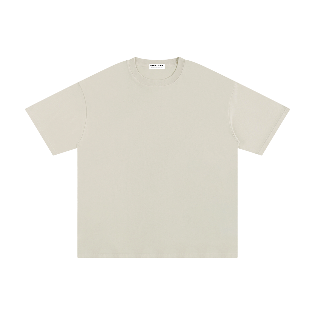 Front view of a plain beige Unisex Pure Cotton T-Shirt.