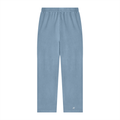 Light blue fleece jogger pants with an elastic waistband and a small white embroidered logo on the lower left leg, shown against a plain white background.