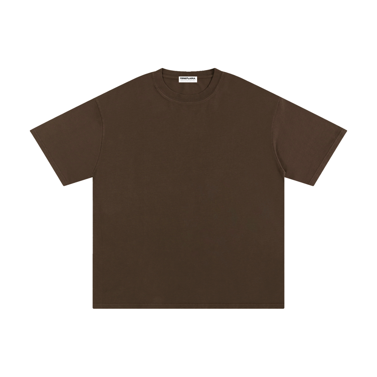 Front view of a plain brown Unisex Pure Cotton T-Shirt.