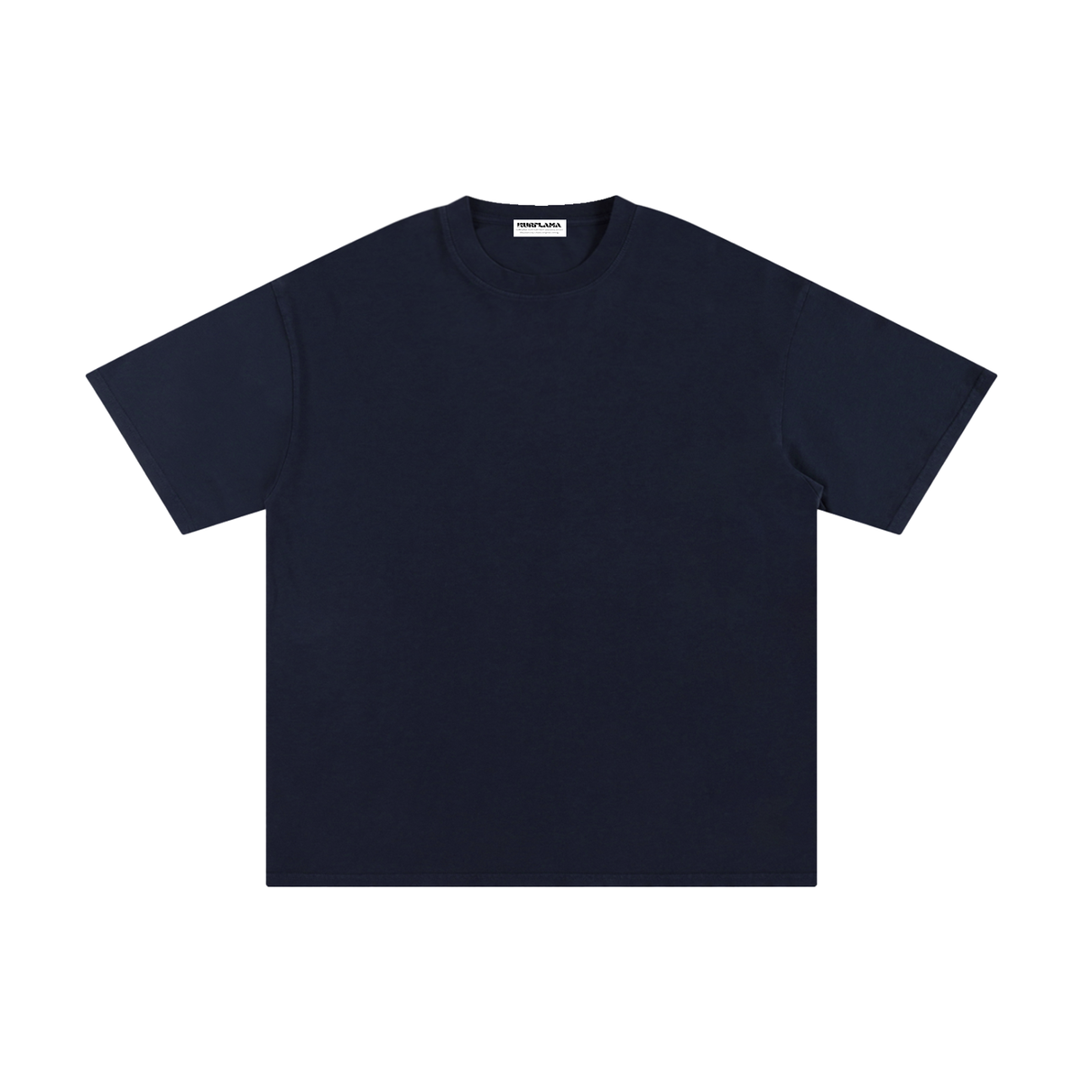 Front view of a plain navy blue Unisex Pure Cotton T-Shirt.