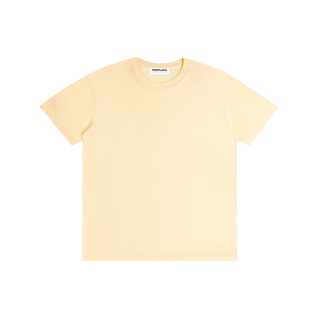 Light yellow t-shirt on a white background