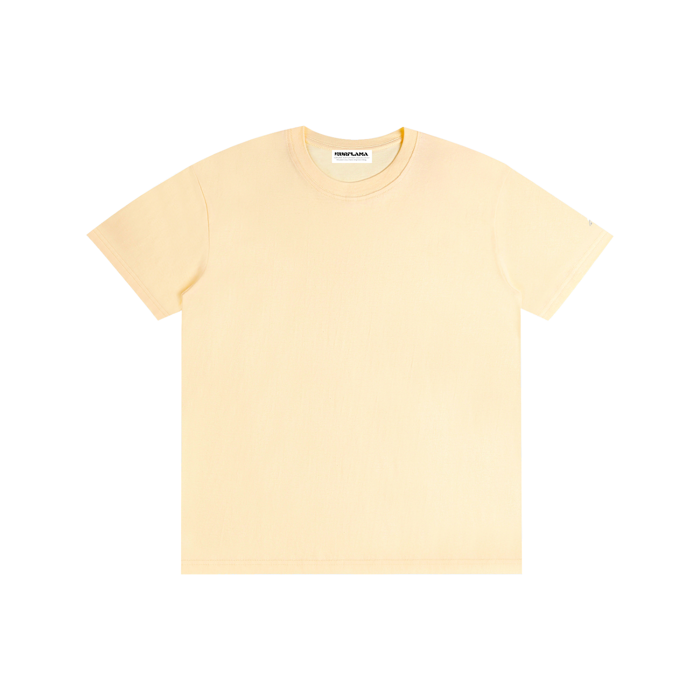 Light yellow t-shirt on a white background