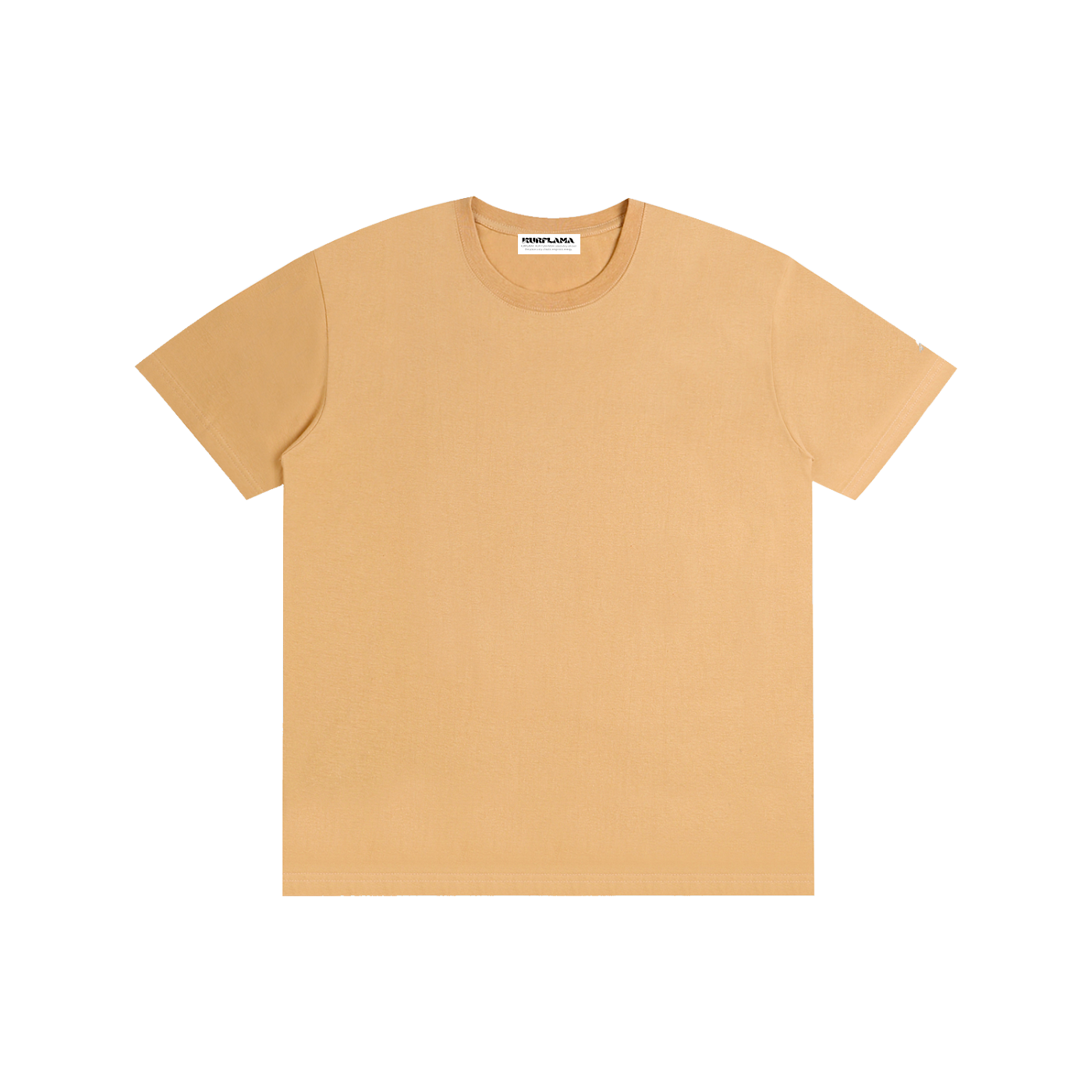 Beige t-shirt on a white background