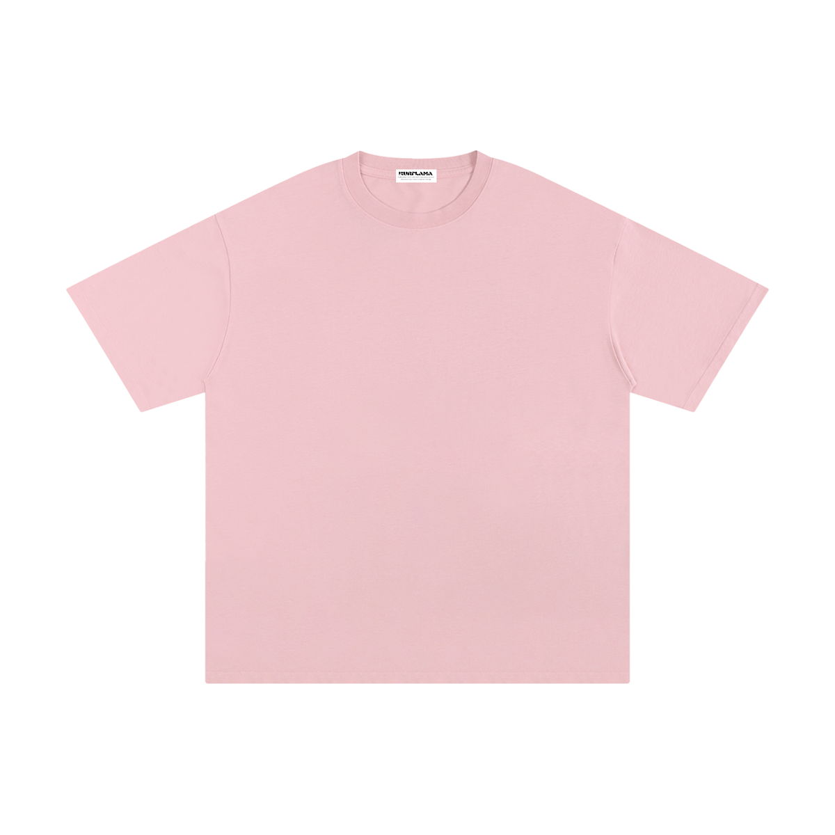Front view of a plain pink Unisex Pure Cotton T-Shirt.