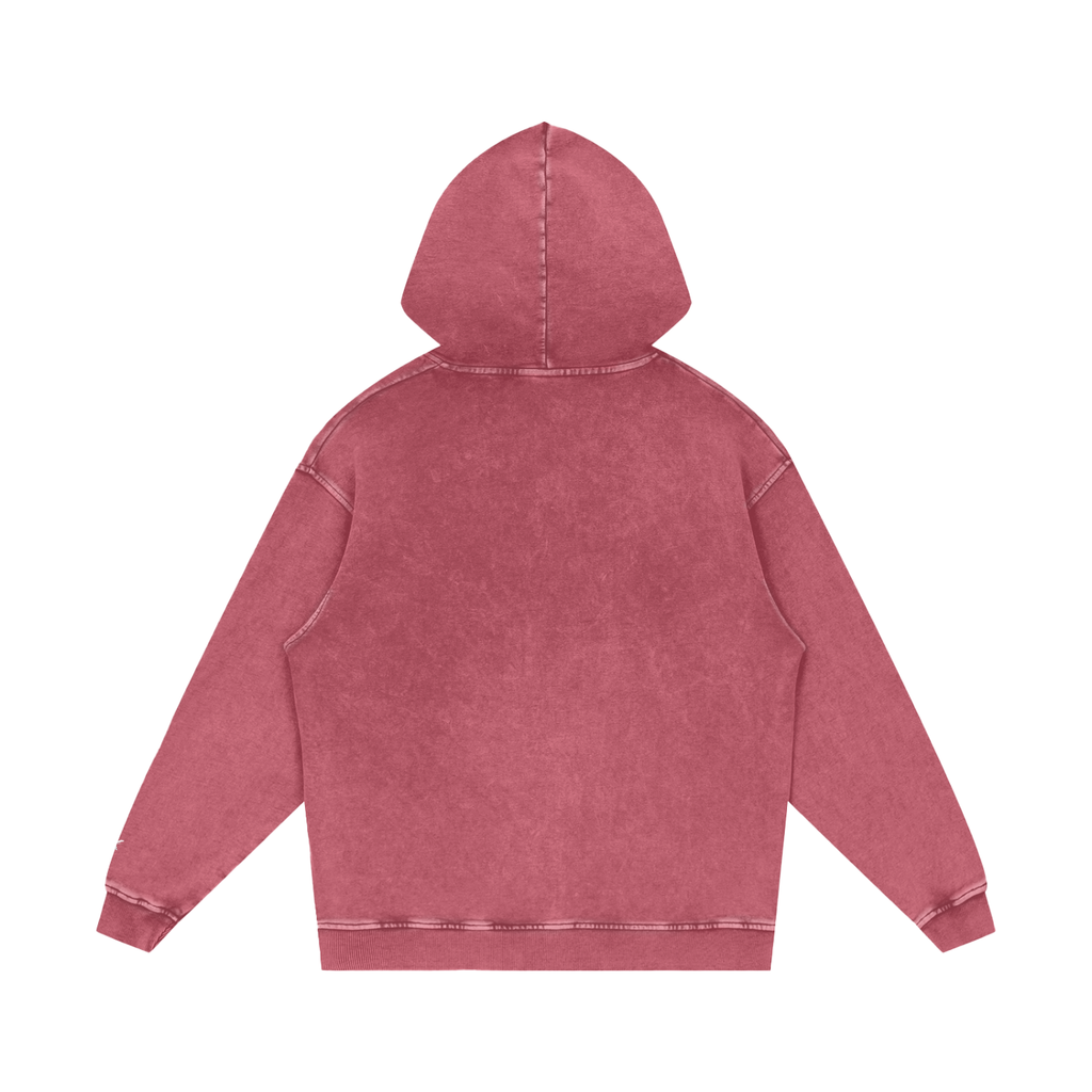 Pink hoodie with 'SHOPHODDIE' branding on the back against a white background