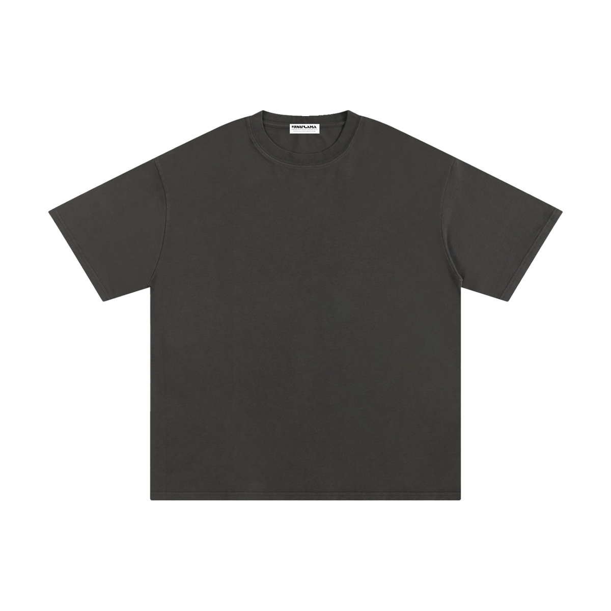 Front view of a plain dark gray Unisex Pure Cotton T-Shirt.