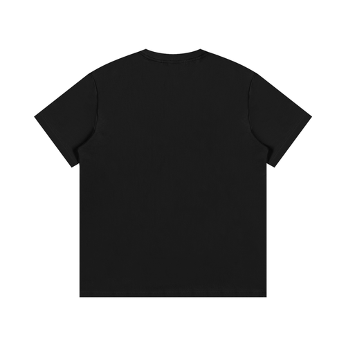 Black t-shirt on a white background