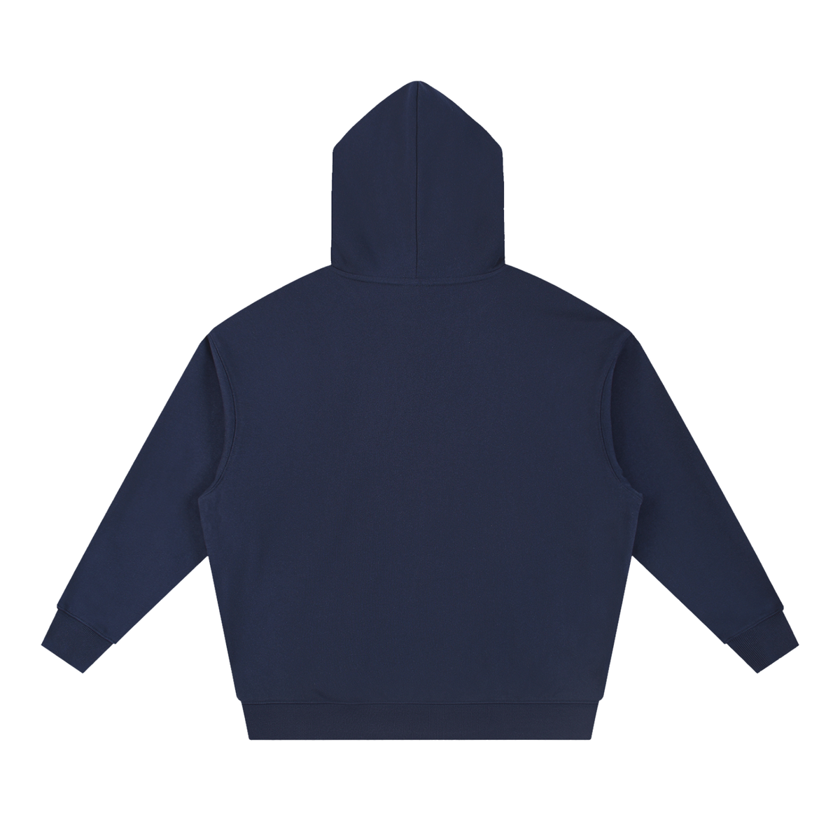 Navy blue hoodie on a white background