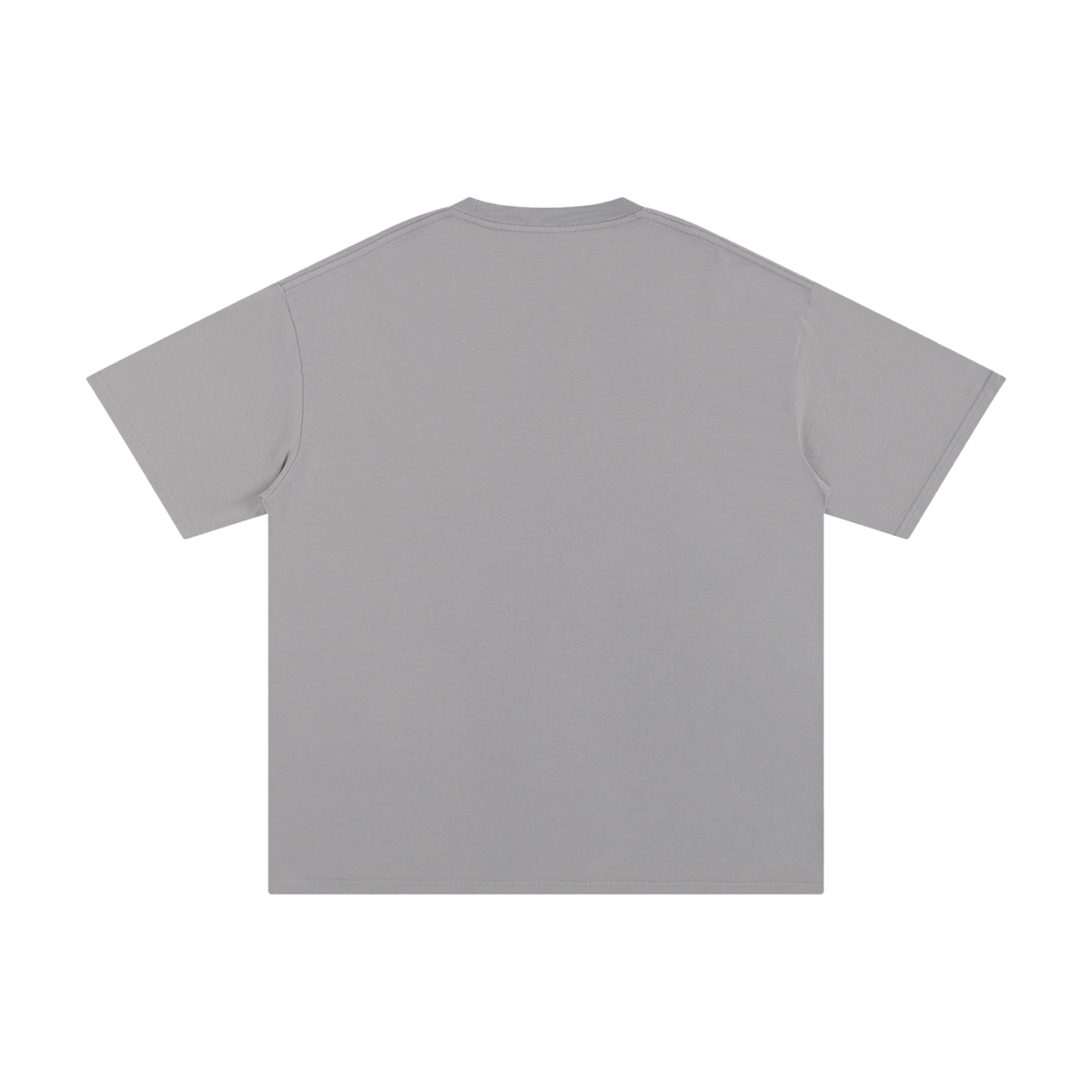 Back view of a plain gray Unisex Pure Cotton T-Shirt.