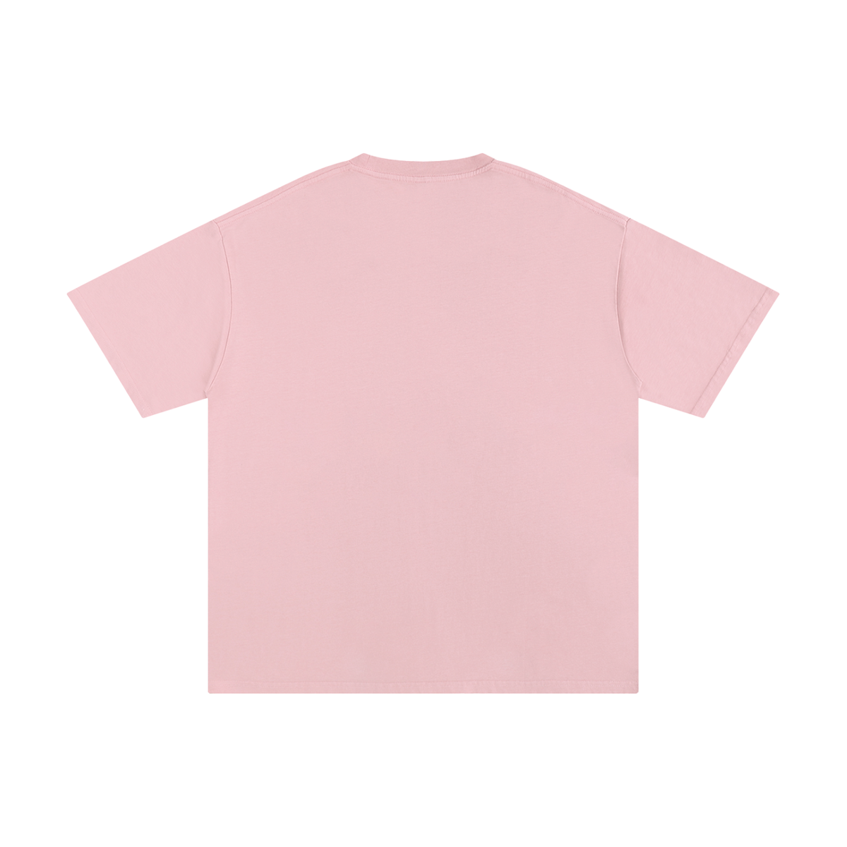 Back view of a plain pink Unisex Pure Cotton T-Shirt.