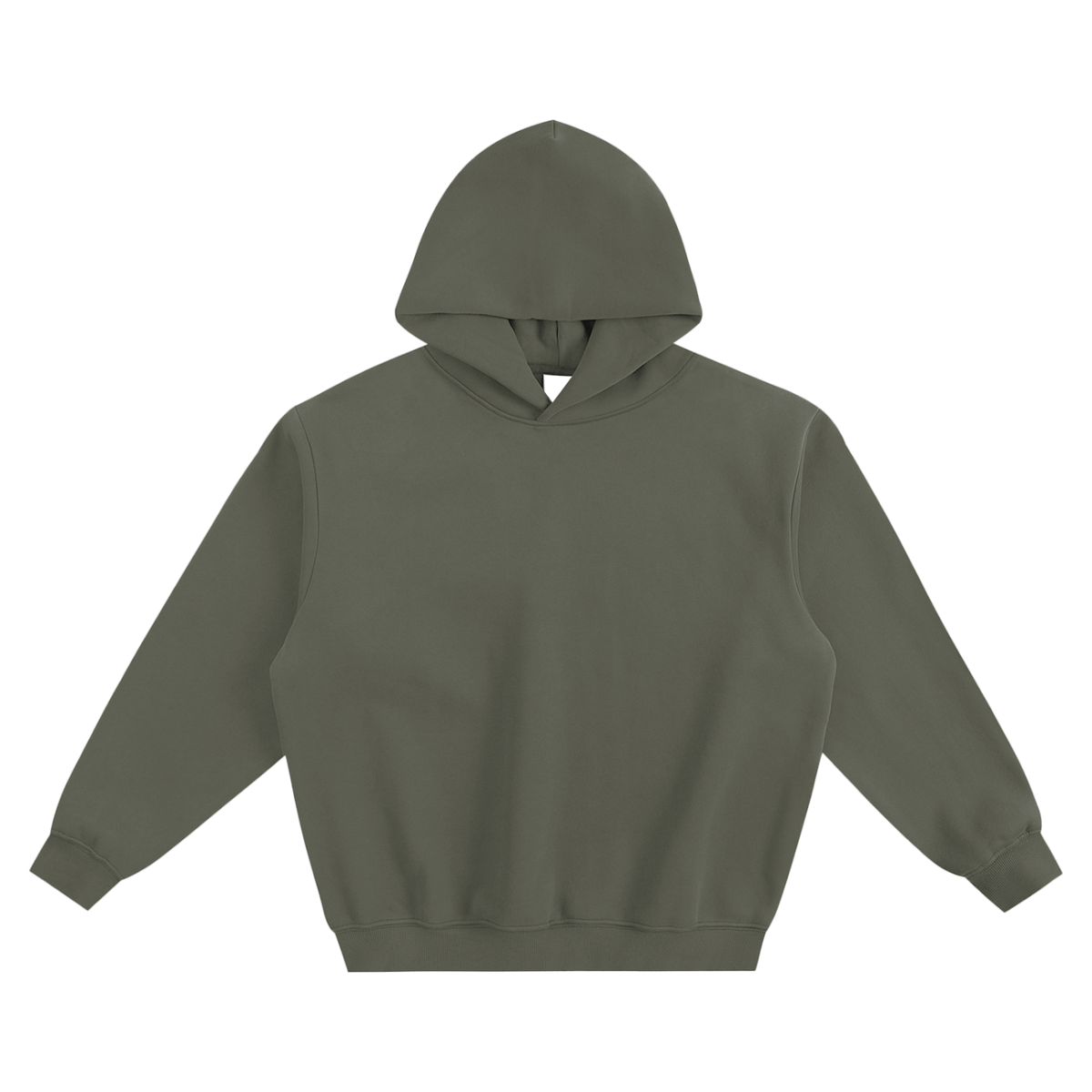 Green hoodie on a white background